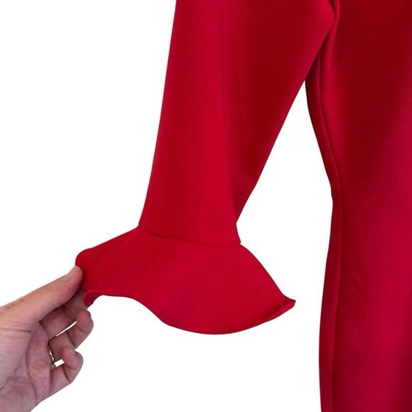 Likley Scarlet Red Bedford 3/4 Sleeve Sheath Dress Size 8 - Picture 5 of 9